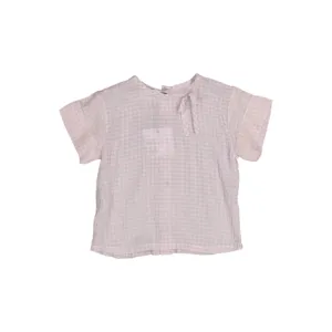 9005-BABY TOP TIE-Vichy Soft Pink