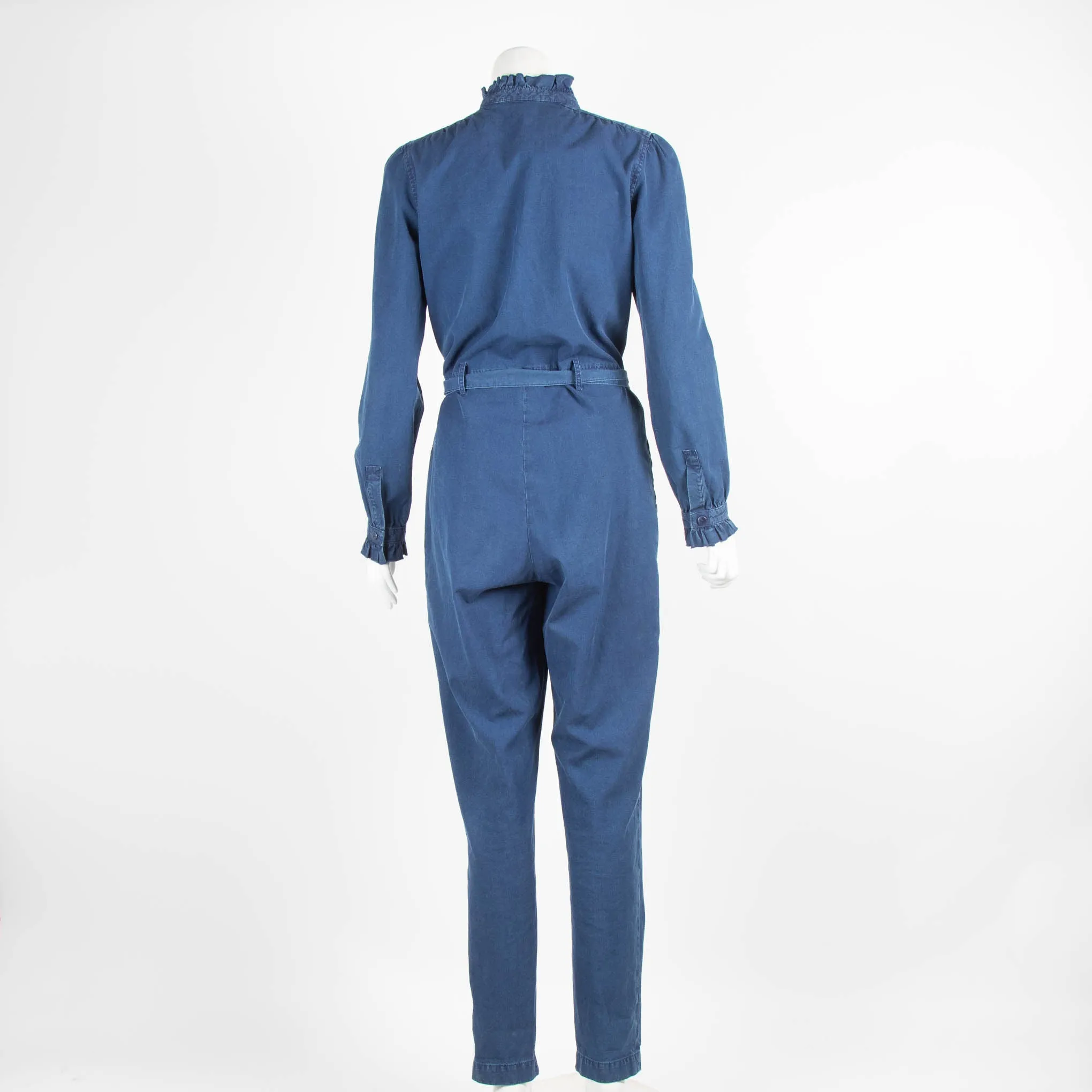 A.P.C. Denim Frilled Jumpsuit