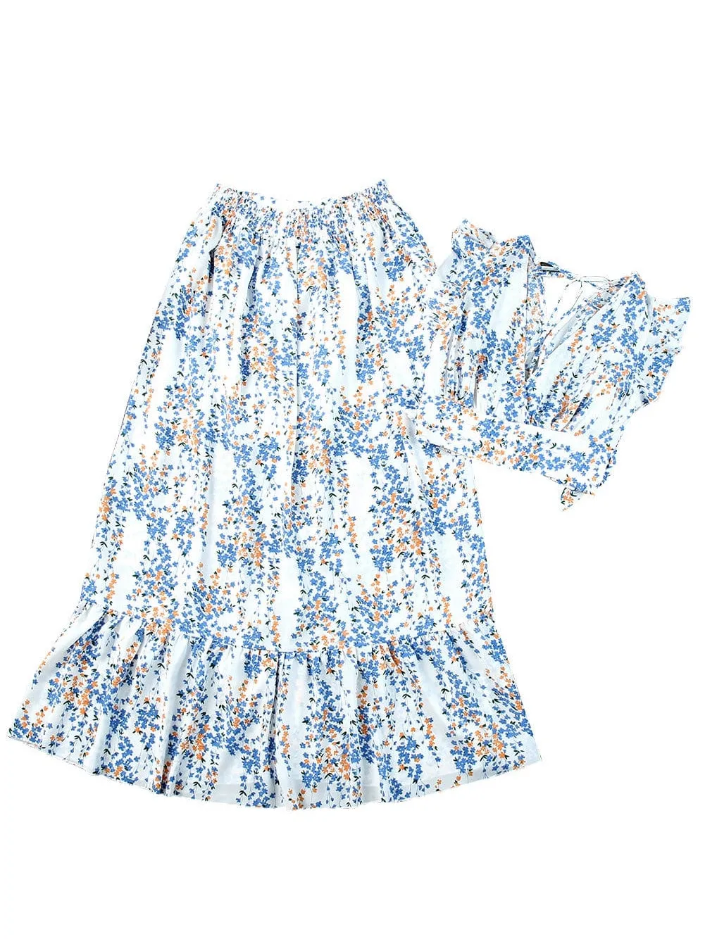 Beach-Ready Floral Print Two-Piece Set
