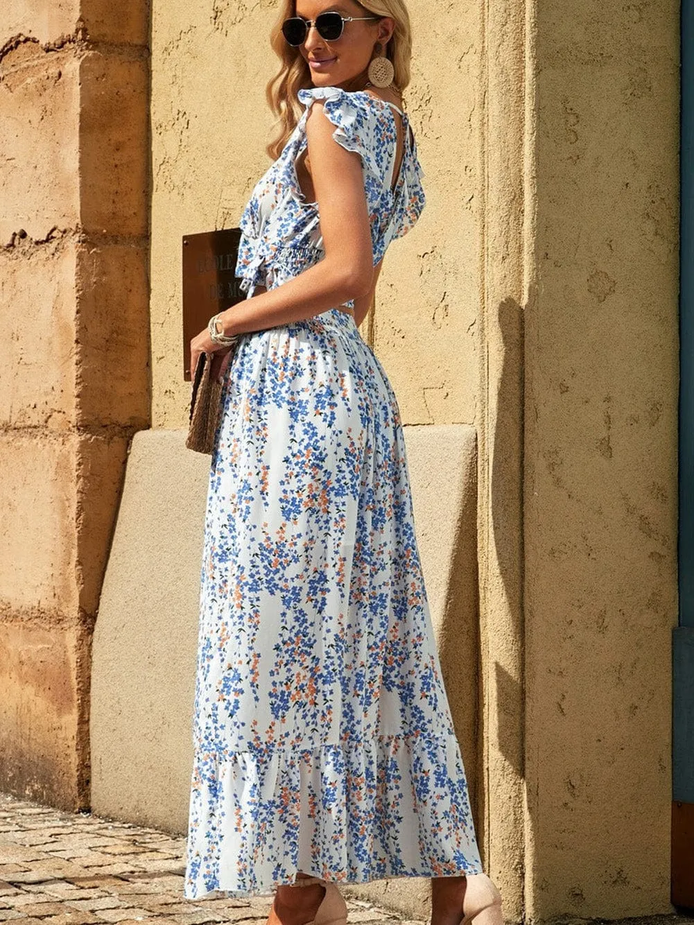 Beach-Ready Floral Print Two-Piece Set