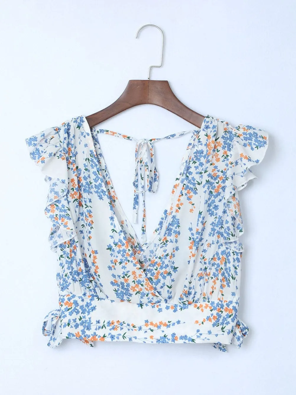Beach-Ready Floral Print Two-Piece Set