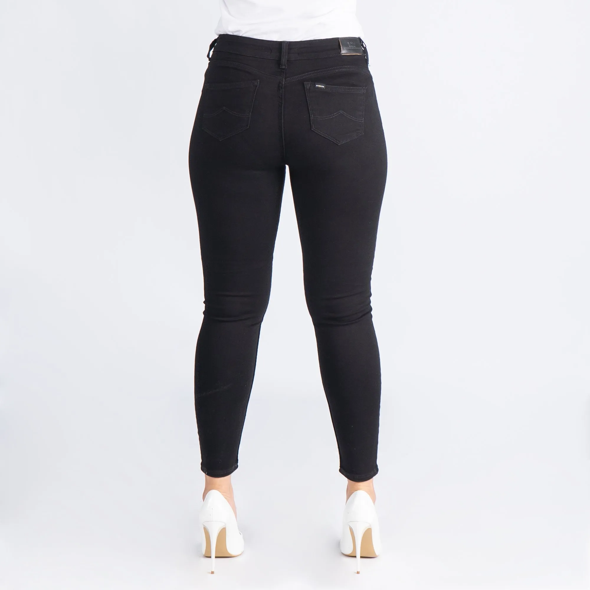 Bobson Japanese Ladies Basic Denim Extreme skinny Jeans for Women Trendy Fashion High Quality Apparel Comfortable Casual Pants for Women 149732 (Black)