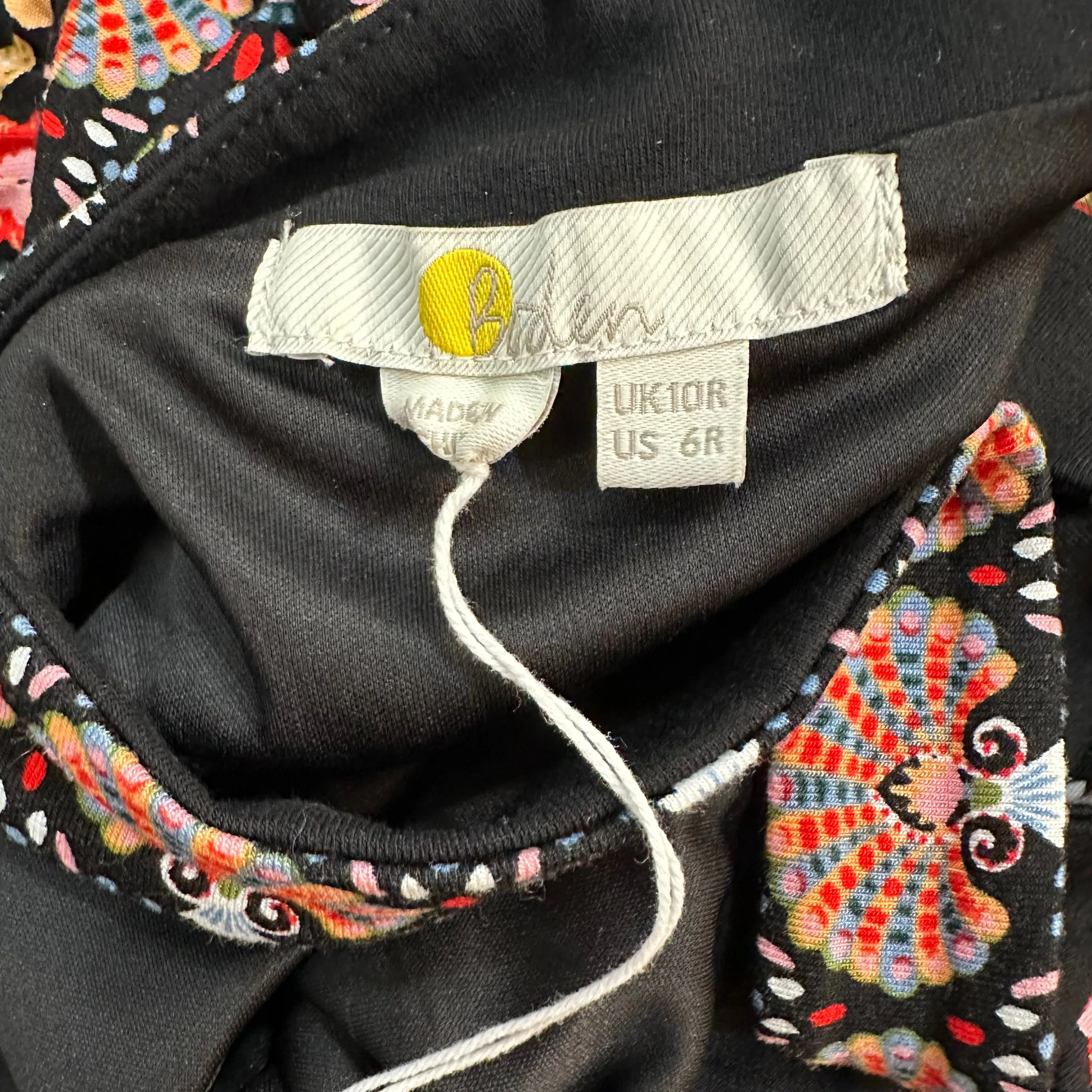 Boden Halter Neck Maxi Dress Floral Black Meadow Stretch Jersey 6