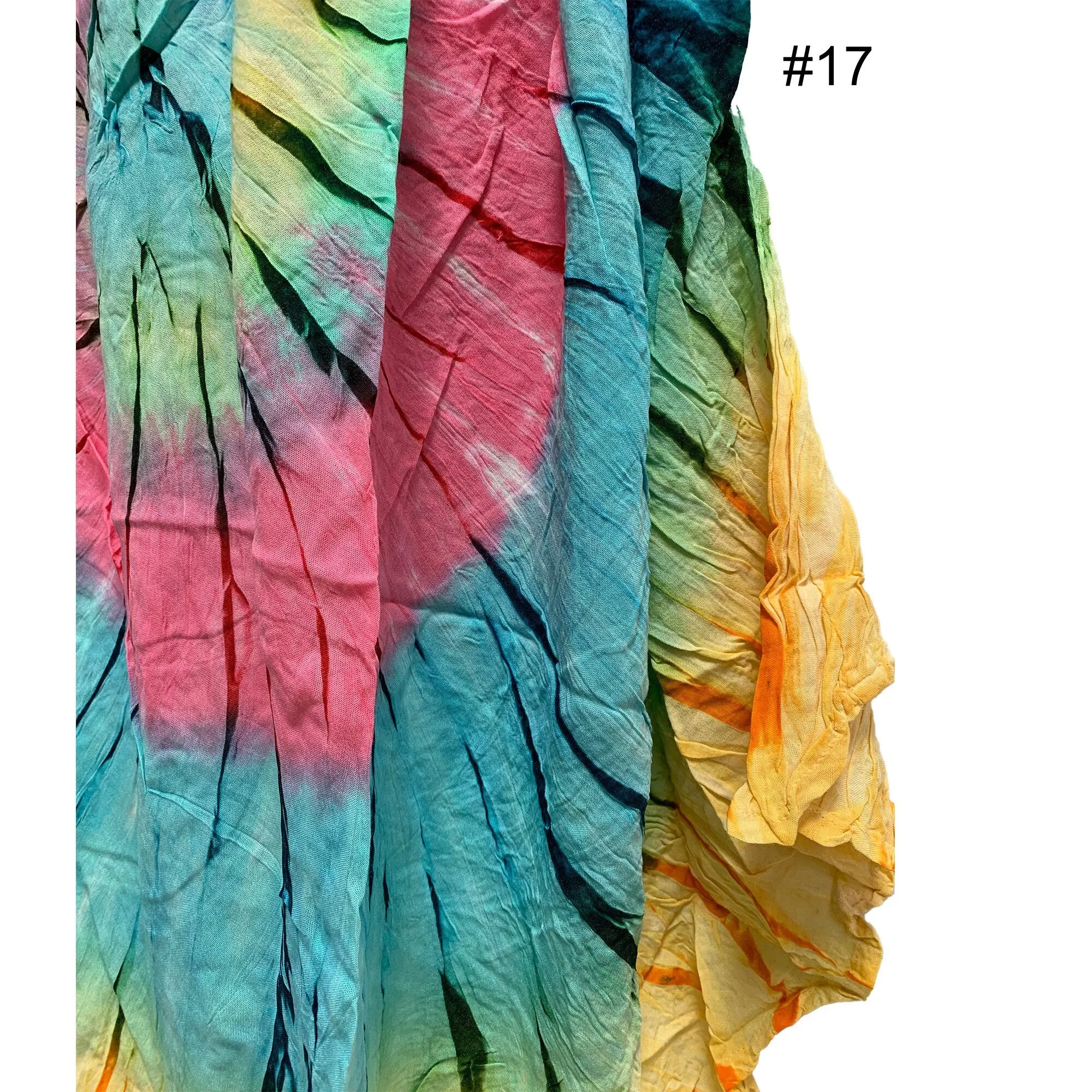 Boho Women's Plus Size Tie Dye Two Pocket Caftan Stonewashed Patio House Dress Sundress