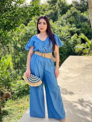 Cambray Denim Jumpsuit