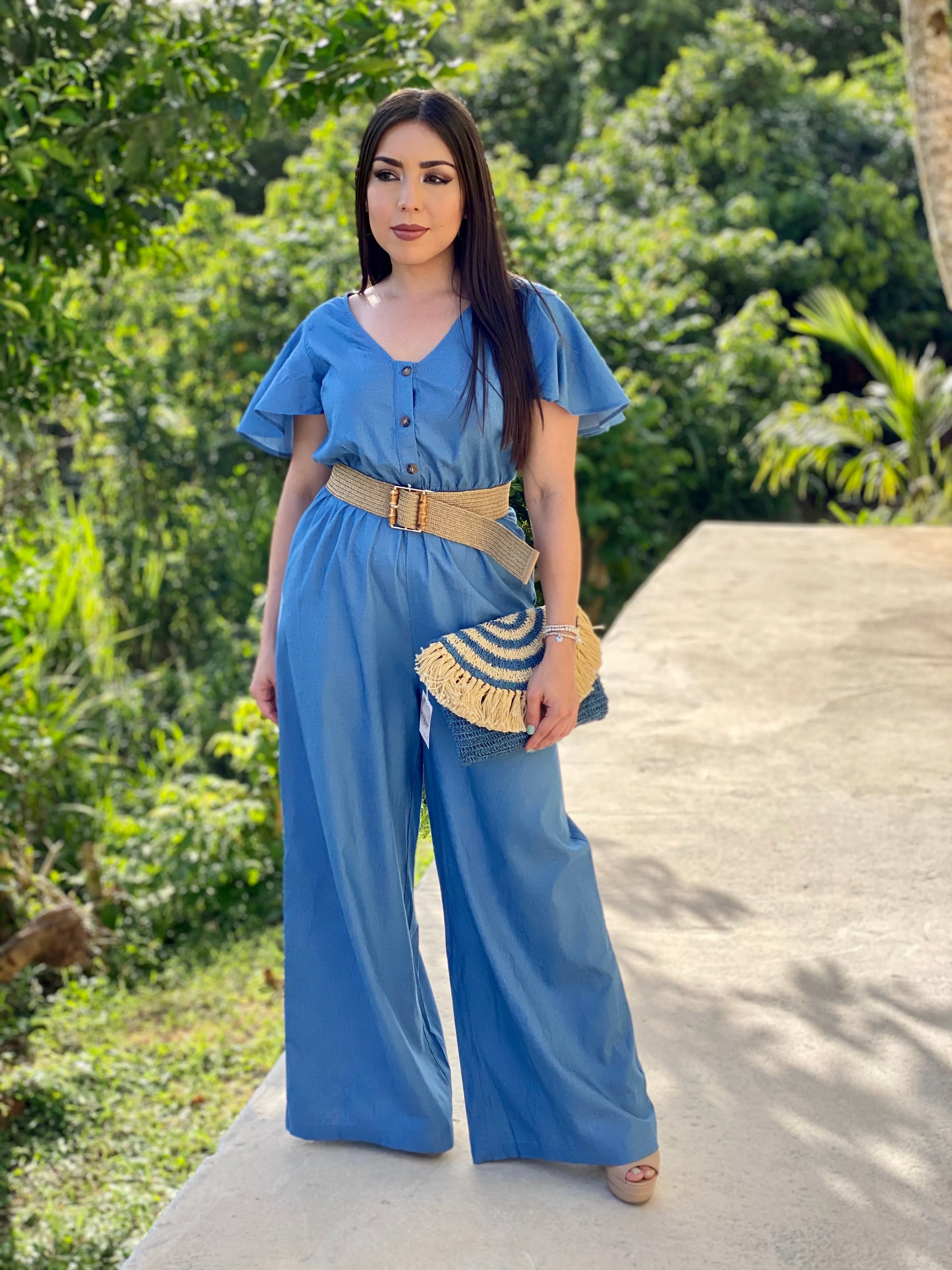 Cambray Denim Jumpsuit