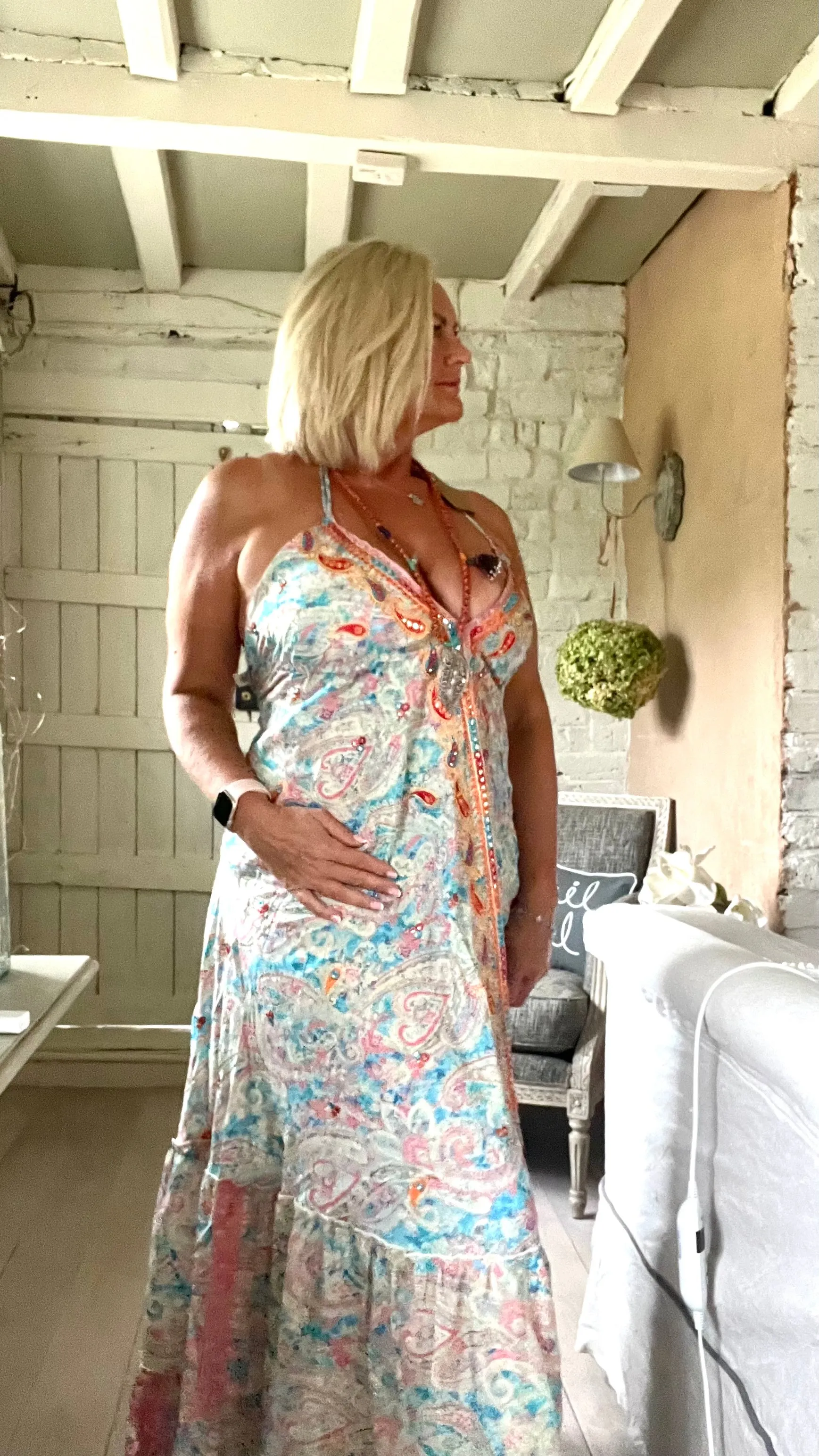 Capri backless sundress in Jade