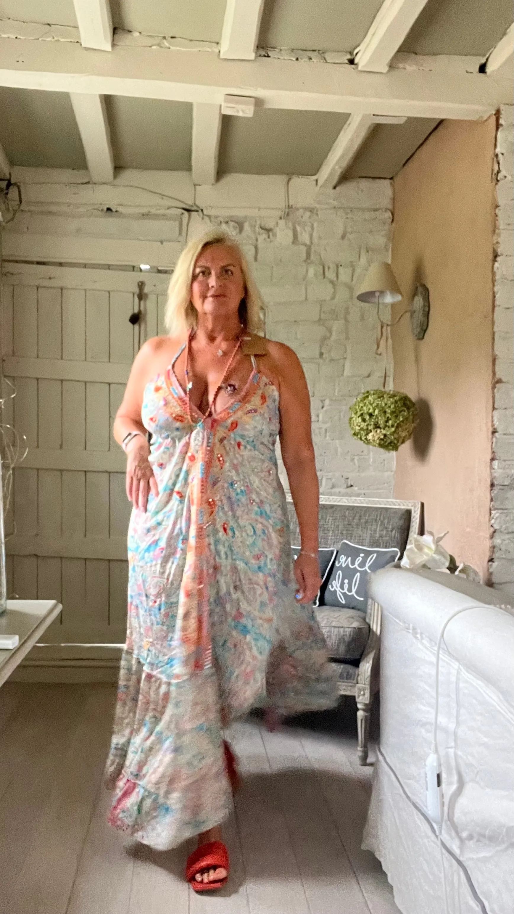 Capri backless sundress in Jade