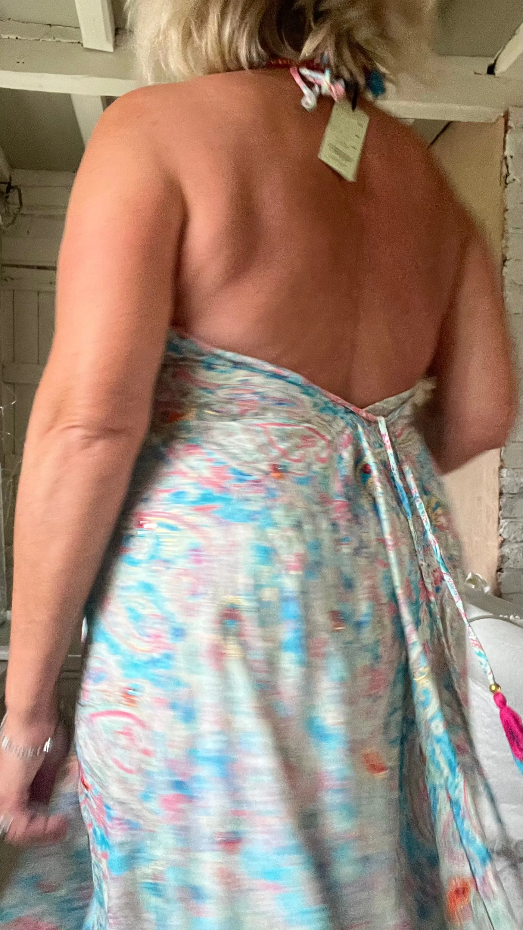 Capri backless sundress in Jade