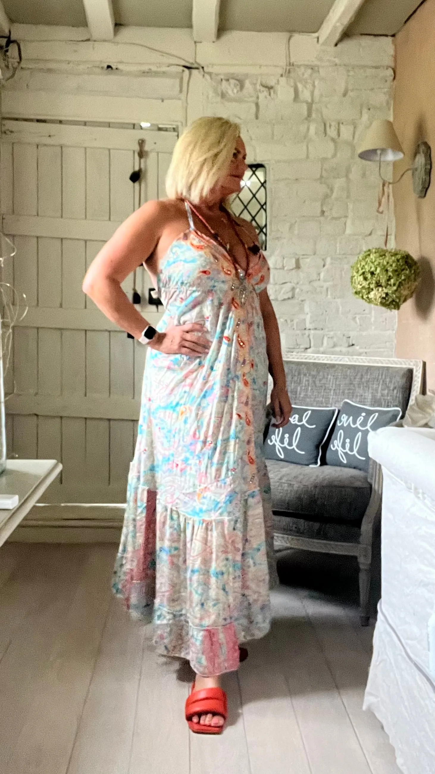 Capri backless sundress in Jade