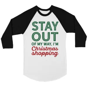 Christmas Shopping BKWT Mens Baseball Shirt