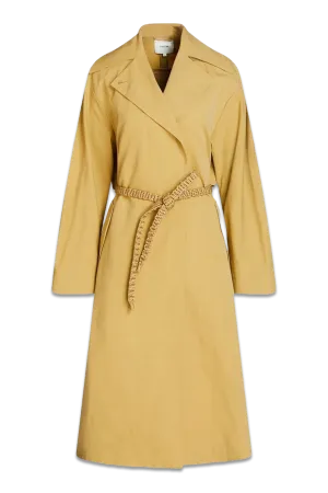 Cotton and Linen-Blend Trench Coat