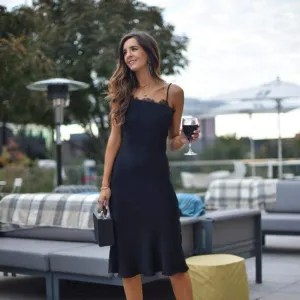 FashionSierra - New Fashion Women Lace Sleeveless Sling Dress Elegant Ladies Casual Summer Beach Evening Party Long Sundress