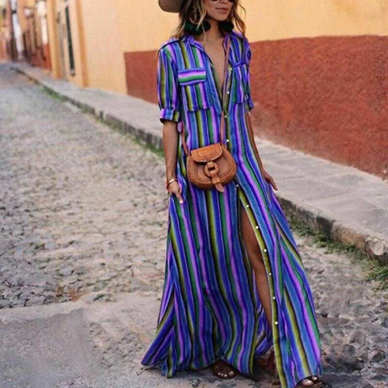 FashionSierra - Women's Boho Beach Summer Holiday Maxi Dress