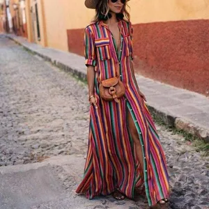 FashionSierra - Women's Boho Beach Summer Holiday Maxi Dress