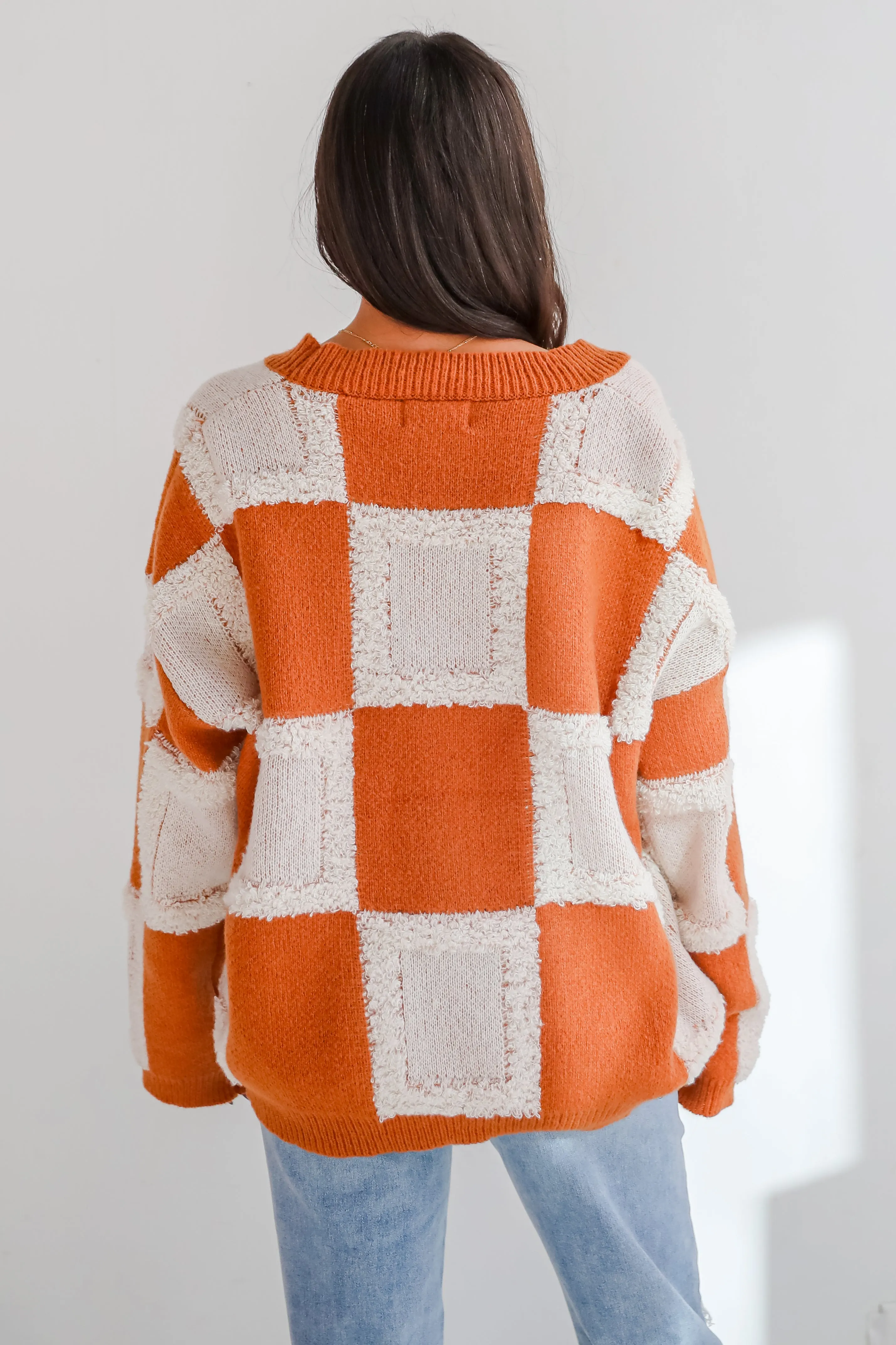 FINAL SALE - Wanna Be Close Checkered Sweater Cardigan