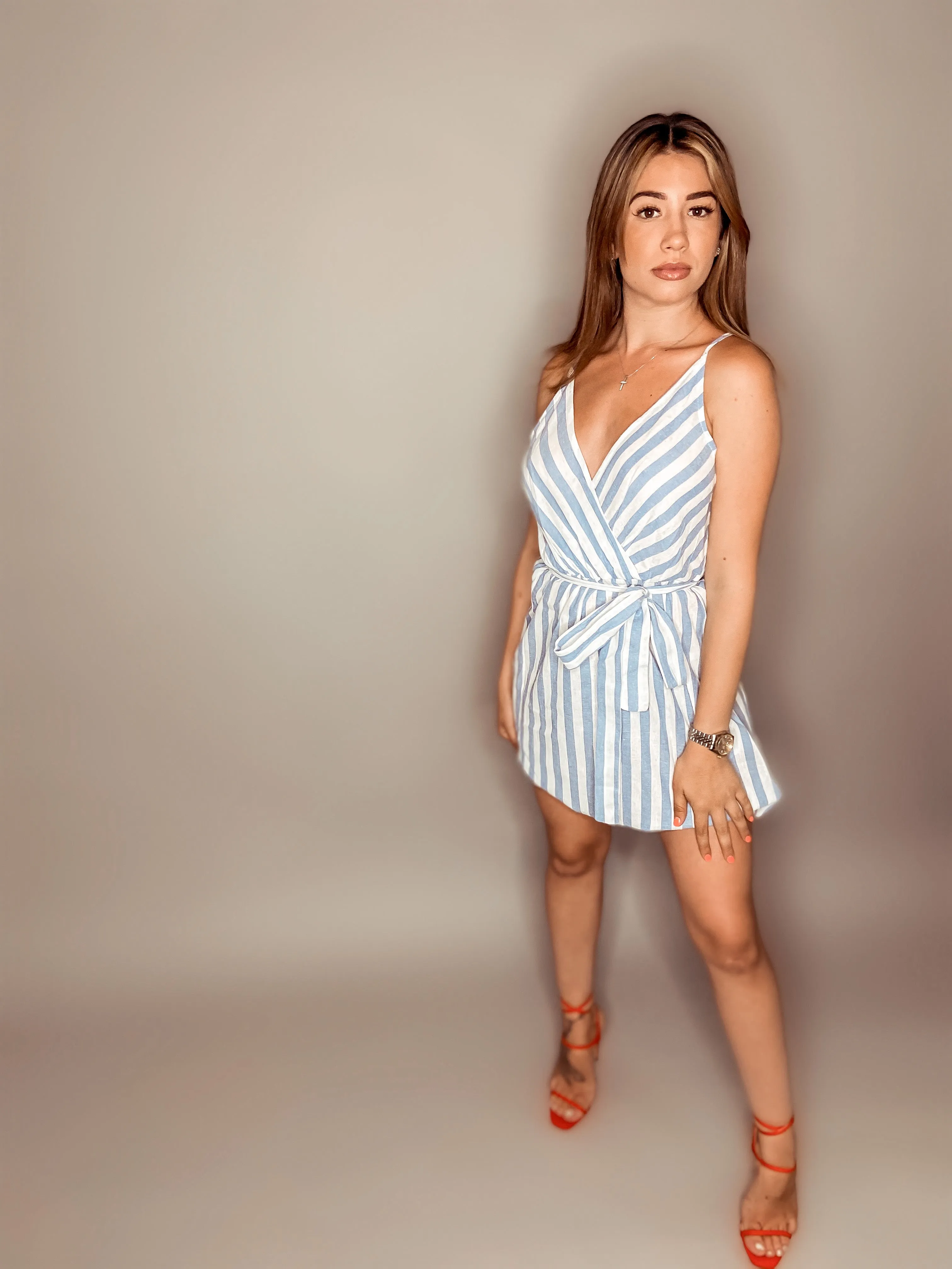 Gabriella Striped Sundress (Blue)