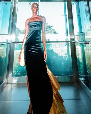Golden Hour Strapless Gown