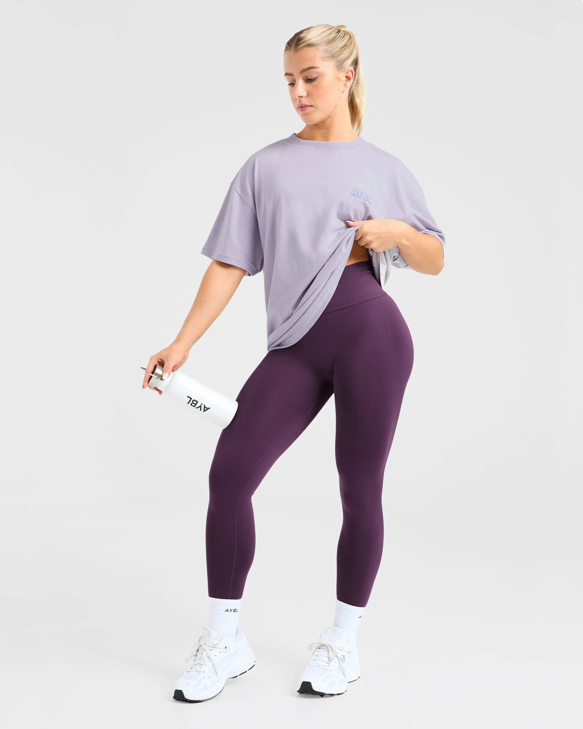 Gym Girl Era Oversized T Shirt - Purple