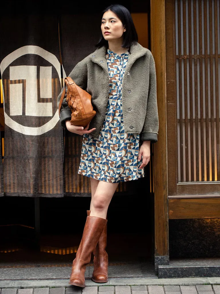 Indi & Cold Teddy Jacket in Khaki
