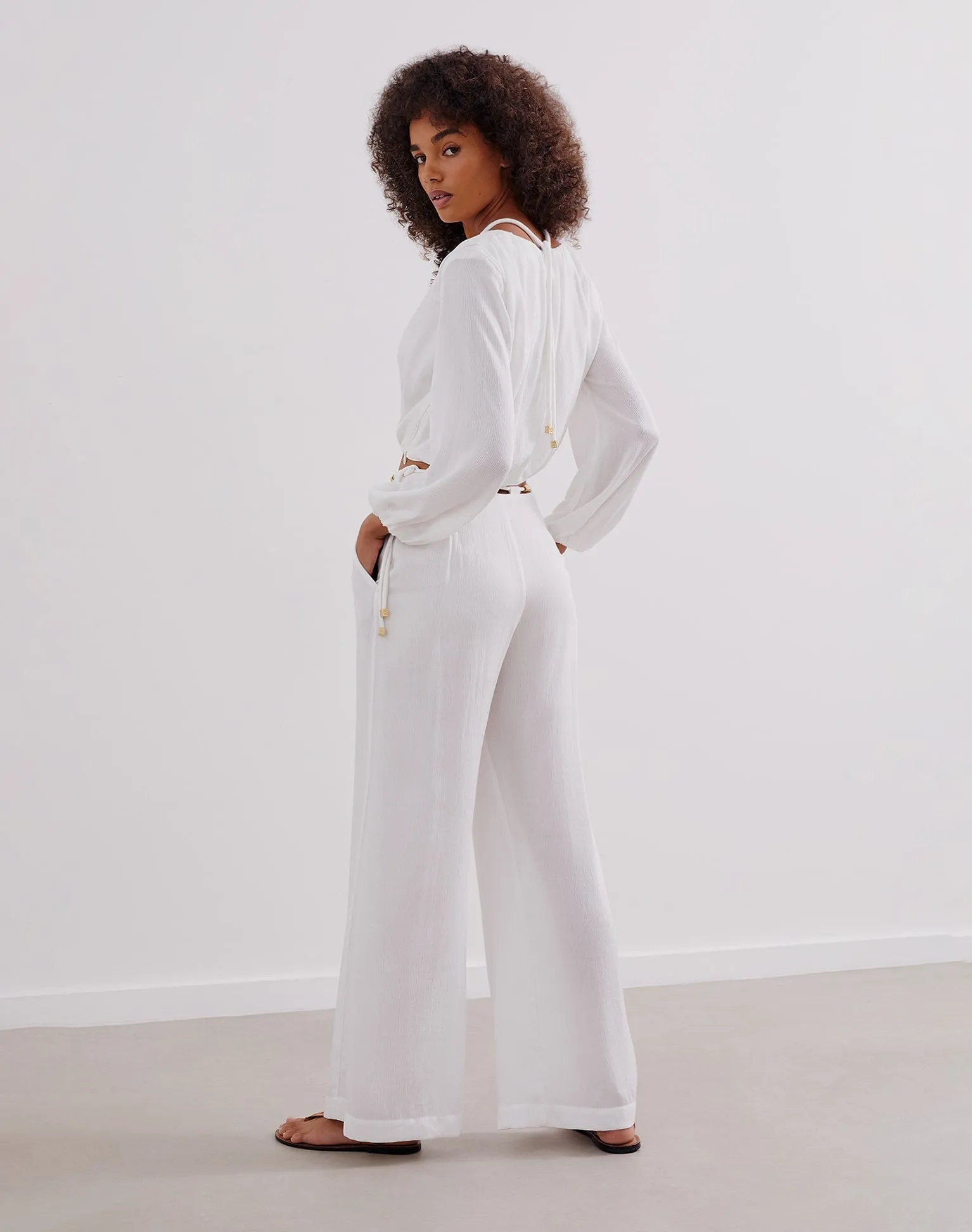 Ino Long Sleeve Blouse - Off White