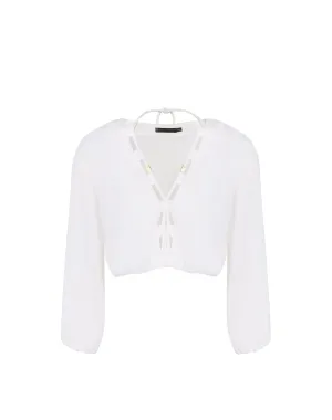 Ino Long Sleeve Blouse - Off White