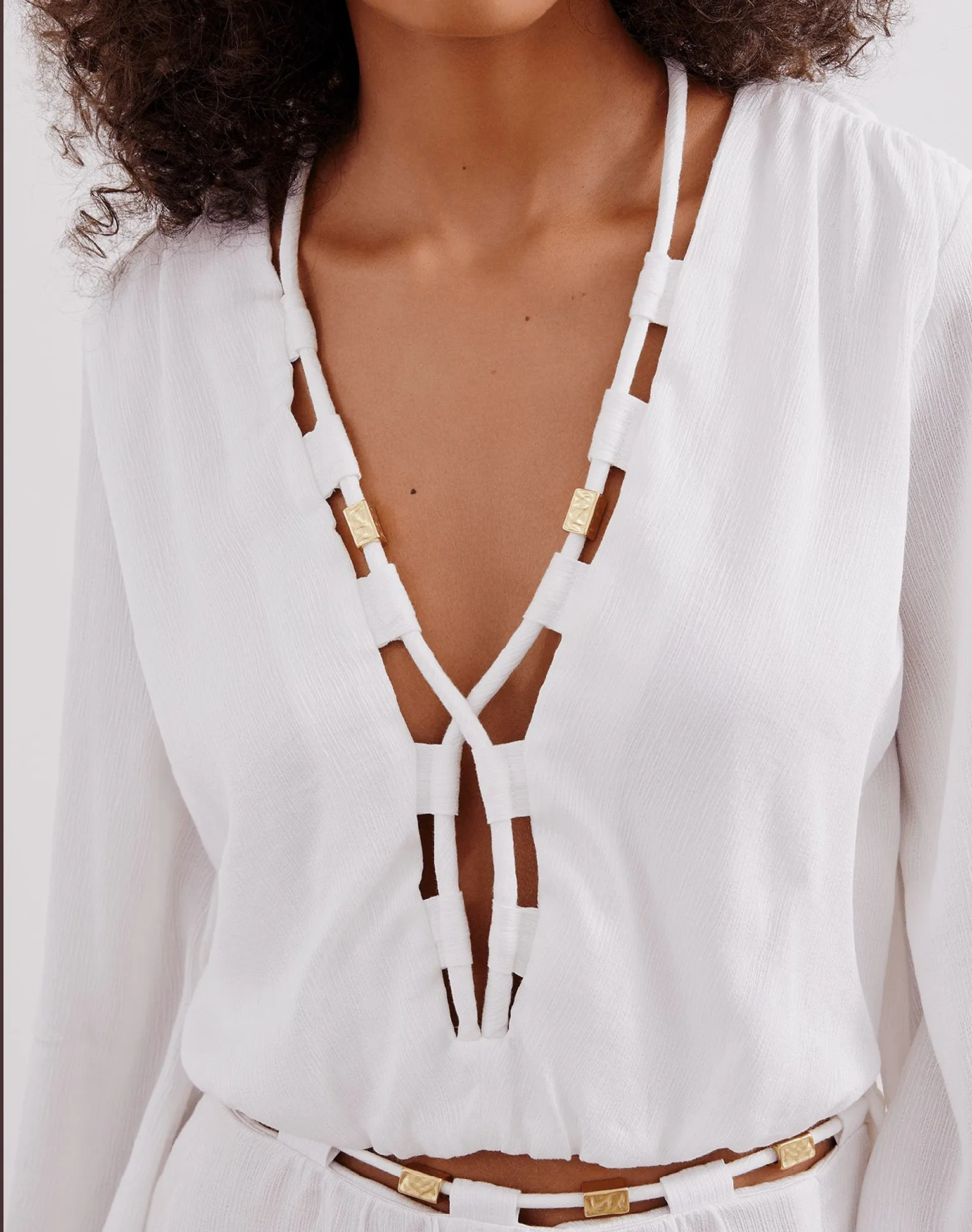 Ino Long Sleeve Blouse - Off White