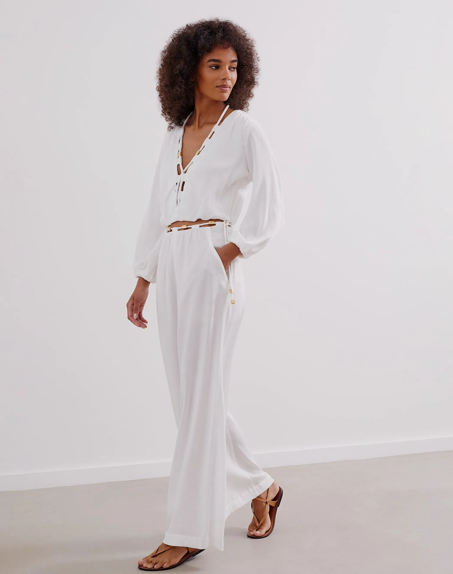 Ino Long Sleeve Blouse - Off White