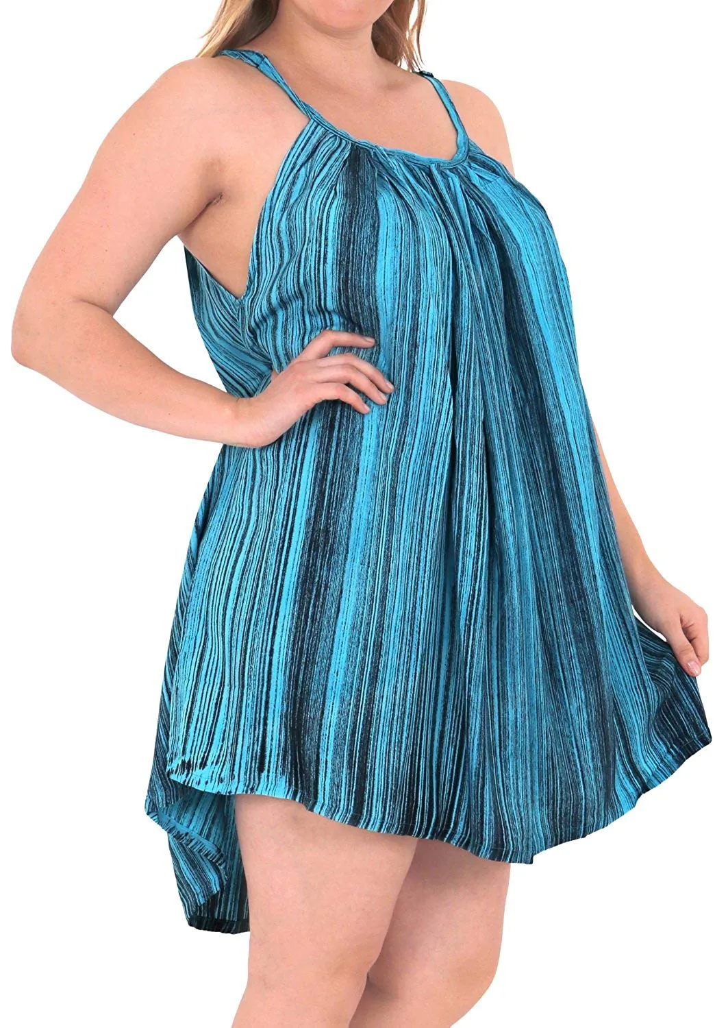 La Leela Beachwear Evening Plus Size Loose Blouse tunic Tops Casual Cover ups