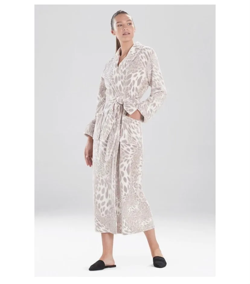 Plush Leopard Robe