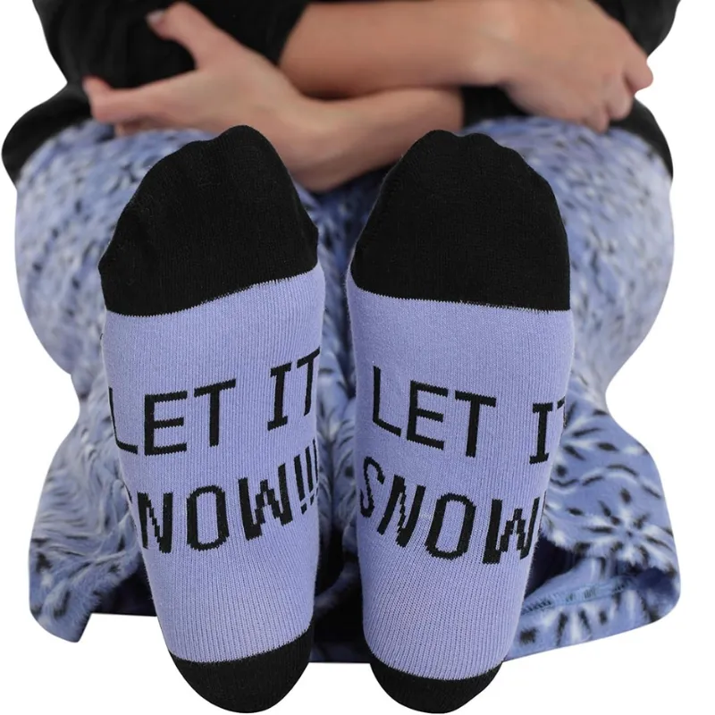 Printed Pajama Set With Coordinated Socks