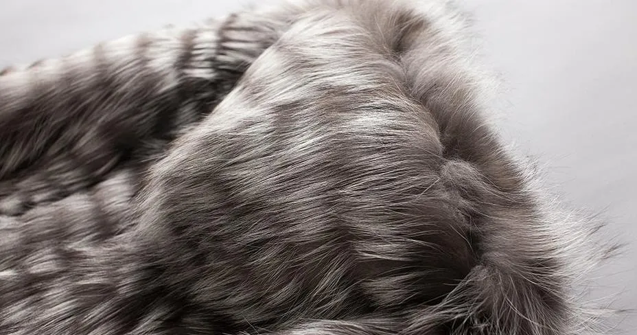 Real Fox Fur Hooded Striped Long Coats