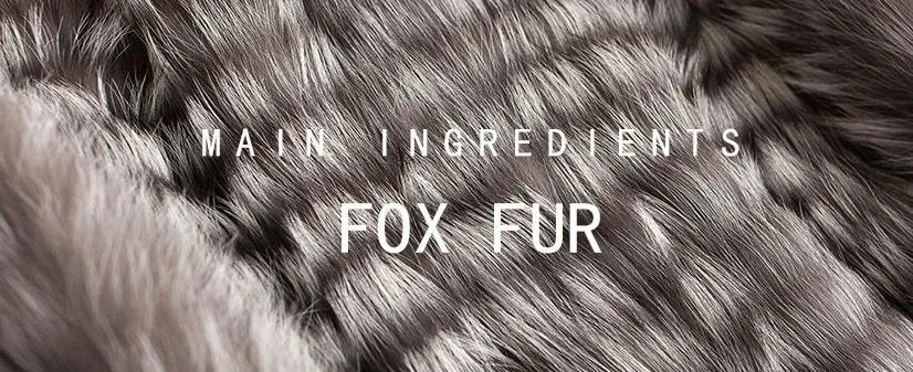 Real Fox Fur Hooded Striped Long Coats