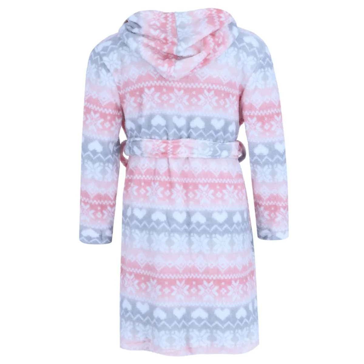 Rene Rofe Girls Fair Isle Ultra Fleece Hooded Robe