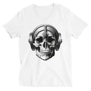 Skull Barbells Unisex V-Neck T-Shirt