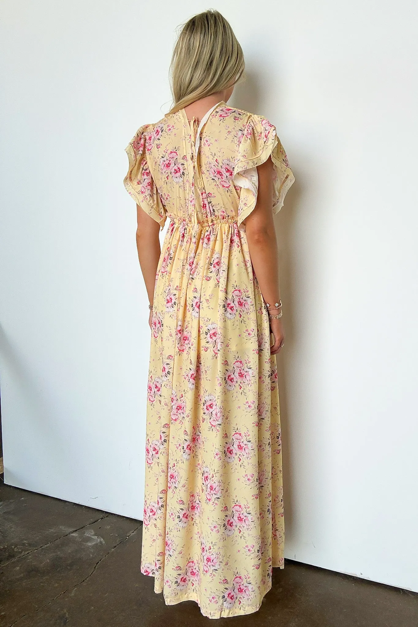 Summer Sensation Floral Tie Back Maxi Dress - FINAL SALE