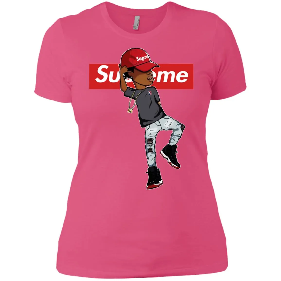 Supreme Marquese Scott T-shirt Women Cotton T-Shirt
