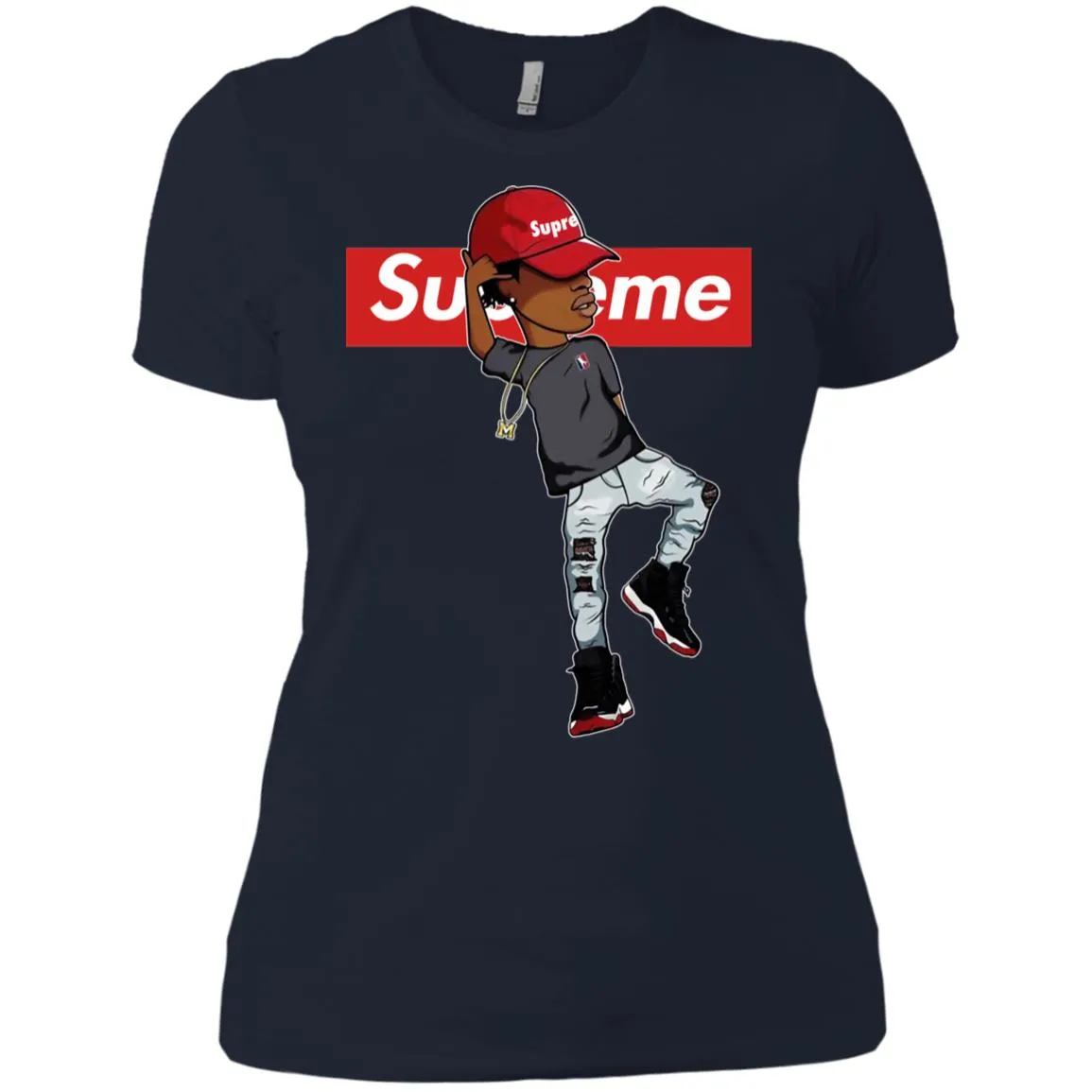 Supreme Marquese Scott T-shirt Women Cotton T-Shirt