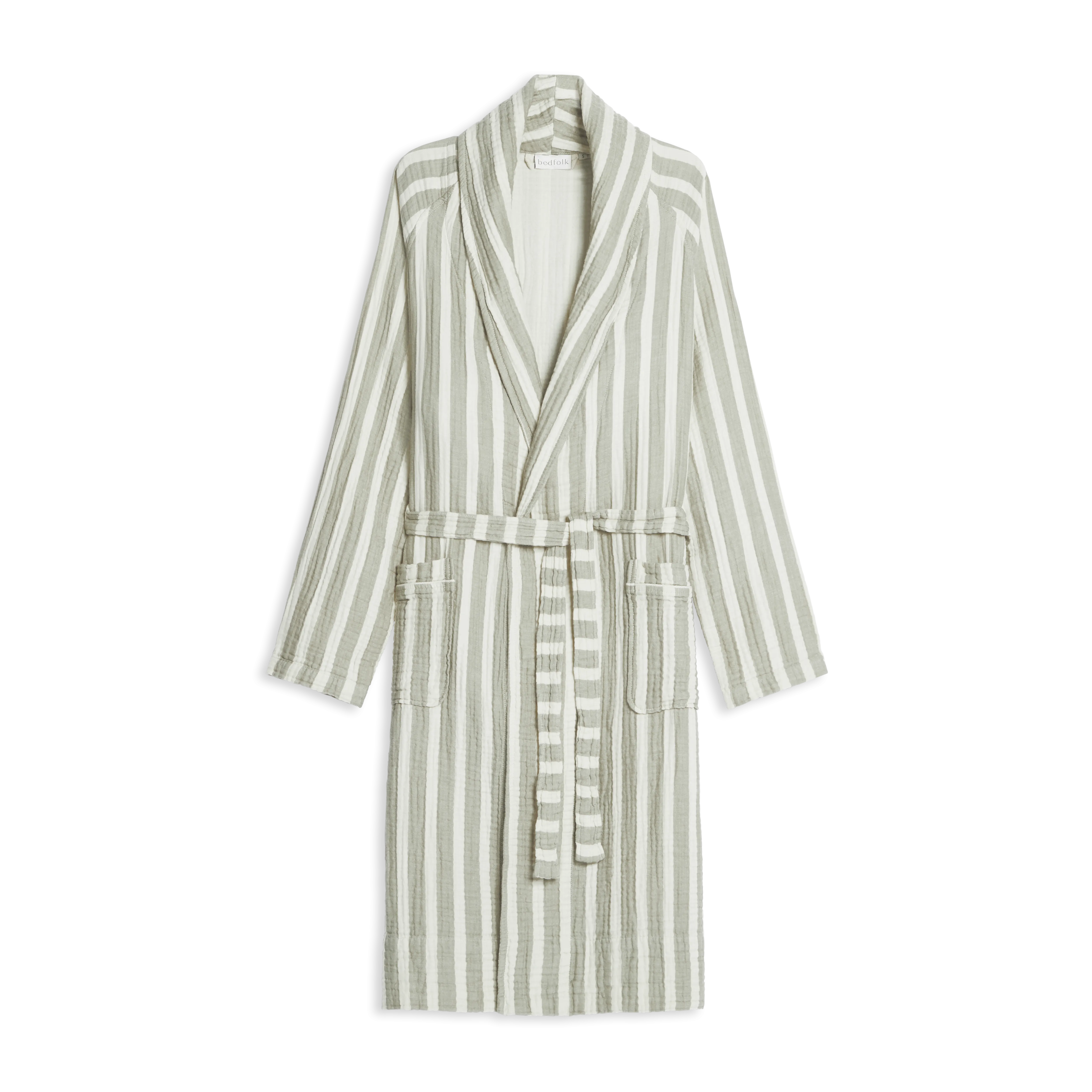 The Dream Cotton Robe - Sage Stripe