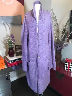 The People of the Labyrinths Blue Wool Cardigan Sweater 2400-395-52720