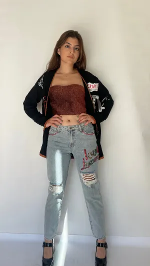 Trash and luxury Embellished boyfriend Trouser