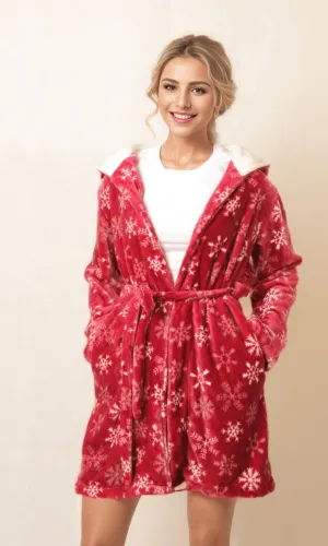 Women Home Robe (2023) - Burgundy