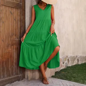 Y.KUKU New Women Dress Office Wear Casual 100% Rayon Sundress